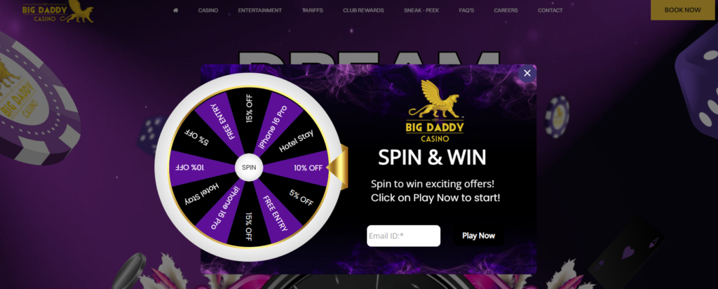 Big Daddy Casino Registration